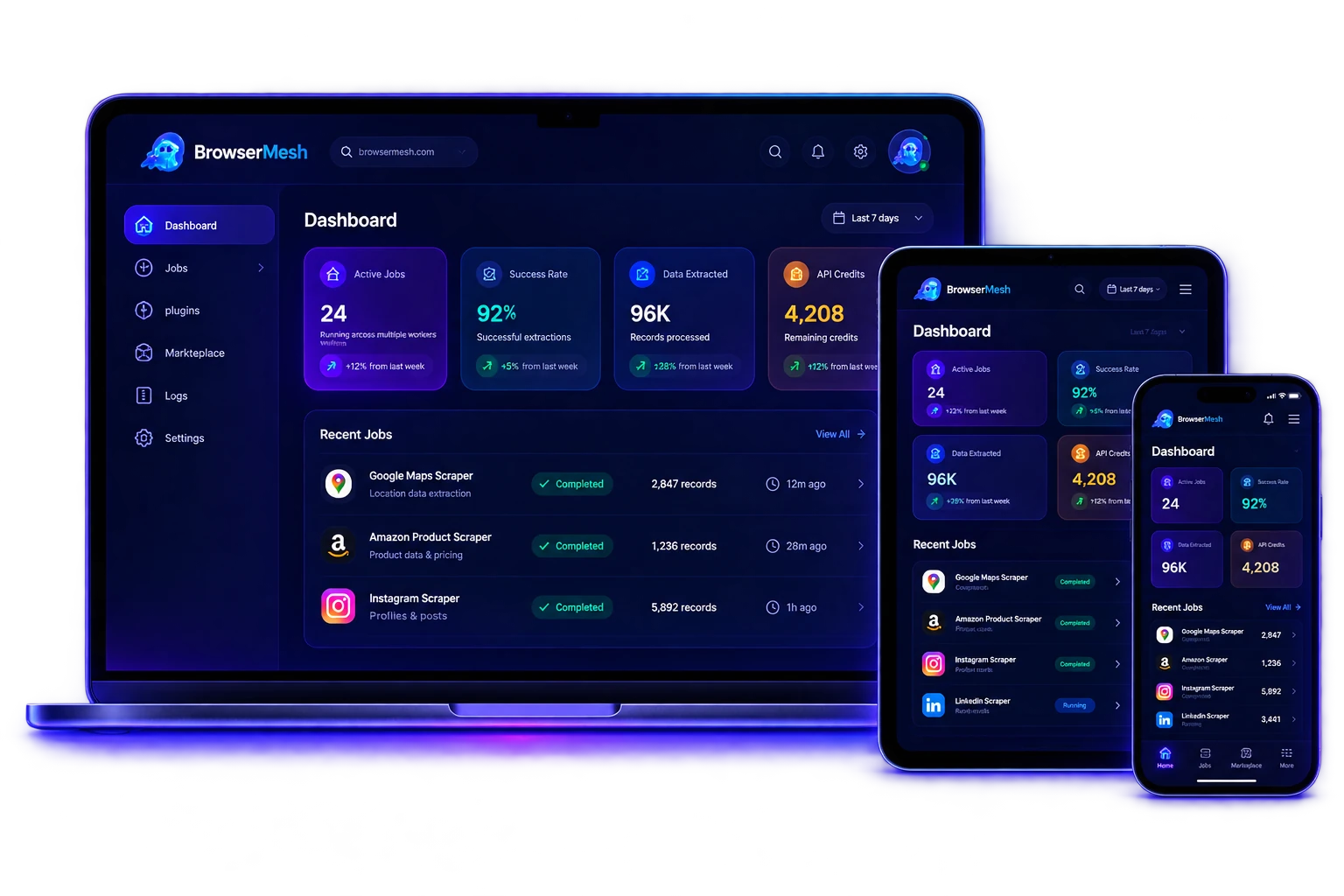 BrowserMesh cross-platform mockups